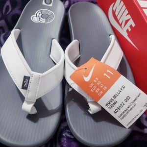 COPY - Nike women's flip flops size 11 White and Gray Brand new
